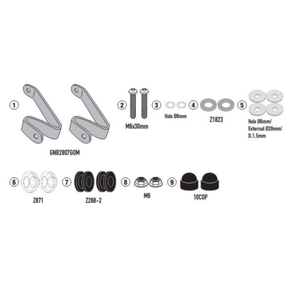 Givi windscreen fitting kit Kappa Honda PCX125 2021-2022