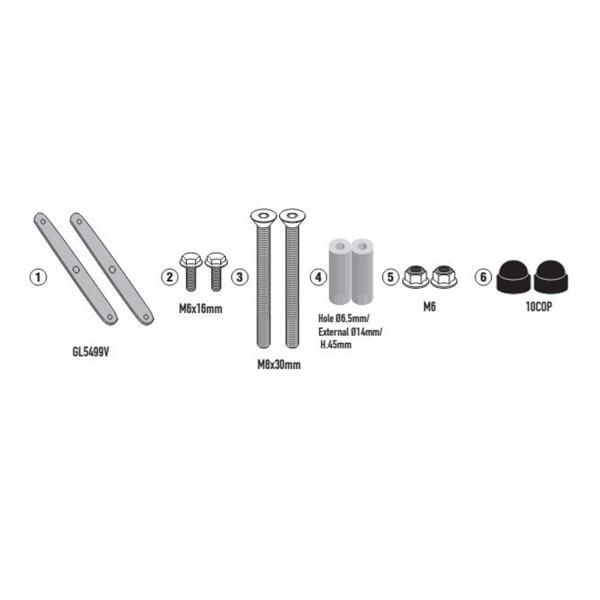 Givi windscreen fitting kit Kappa Aprilia SR GT 125-200 2022-2023