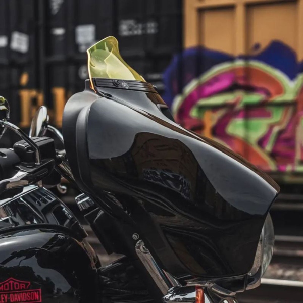 Cupolino Klock Werks Ice Flare Giallo 4" Harley Davidson 1690 Electra Glide Ultra LT ABS 2014