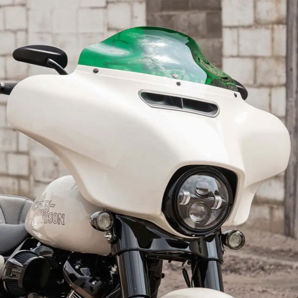 Cupolino Klock Werks Sport Flare Verde 6-1/2" Harley Davidson 1750 Street Glide 107 USA 2019