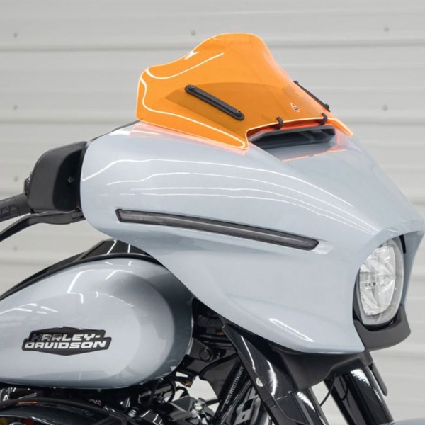 Cupolino Klock Werks Ice Flare Arancione 8" HarleyDavidson 1977 Street Glide CVO 121 ABS 2024