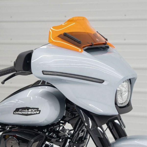 Cupolino Klock Werks Flare Arancione 8" Harley Davidson 1923 Street Glide 117 ABS 2024