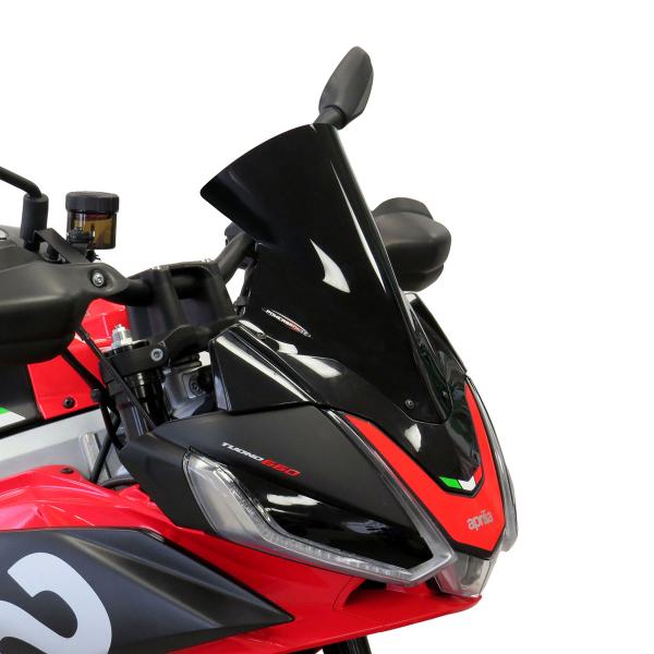 PowerBronze Airflow solid black screen Aprilia Tuono 660 2020-2024