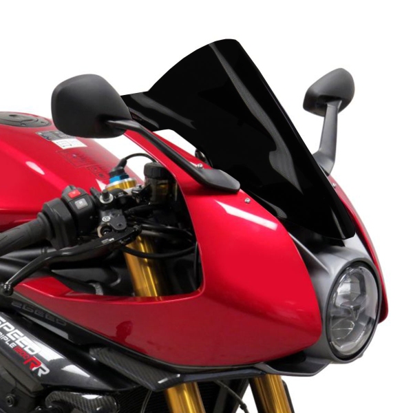 PowerBronze Airflow solid black screen Triumph Speed Triple 1200RR 2022-2024