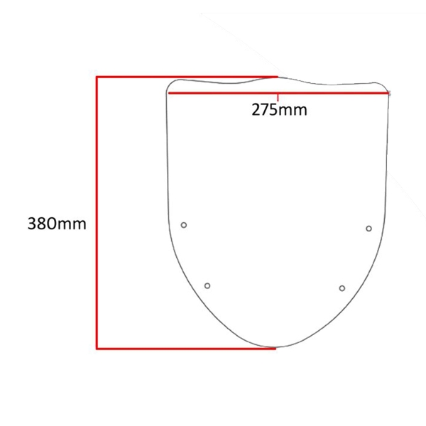 PowerBronze high Naked clear screen Yamaha MT09 2013-2016