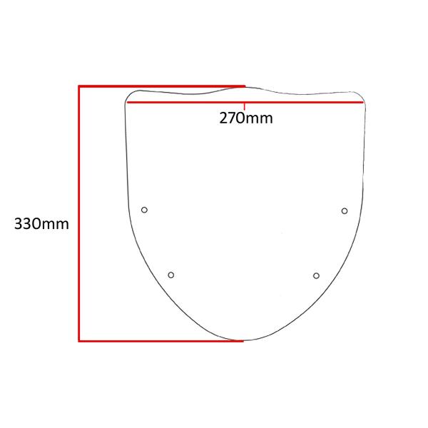 Cupolino PowerBronze Naked fume chiaro alto Honda CB1000R 2008-2017