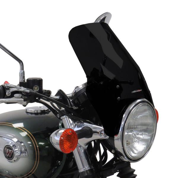 PowerBronze high Naked solid black screen Kawasaki W800 2013-2020