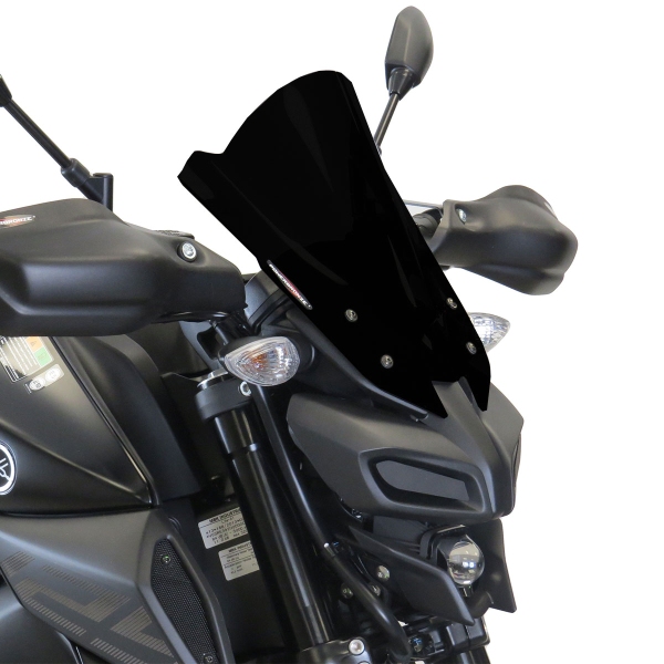 PowerBronze Airflow solid black screen Yamaha MT125 ABS 2020-2024