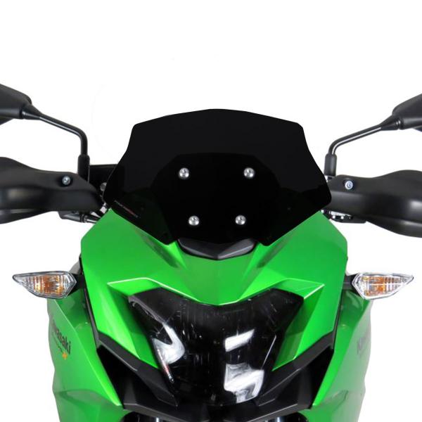 PowerBronze Adventure Sport solid black screen Kawasaki Versys X300 KLE 2017-2023