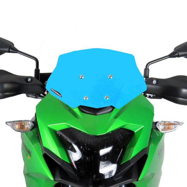 PowerBronze Adventure Sport frosted sapphire blue screen Kawasaki Versys X300 KLE 2017-2023