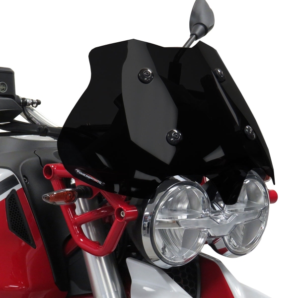 PowerBronze Adventure Sport solid black screen Moto Guzzi V85TT/Travel 2019-2023