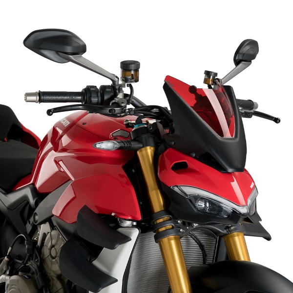 Cupolino Puig Sport rosso Ducati Streetfighter V2 2022-2024