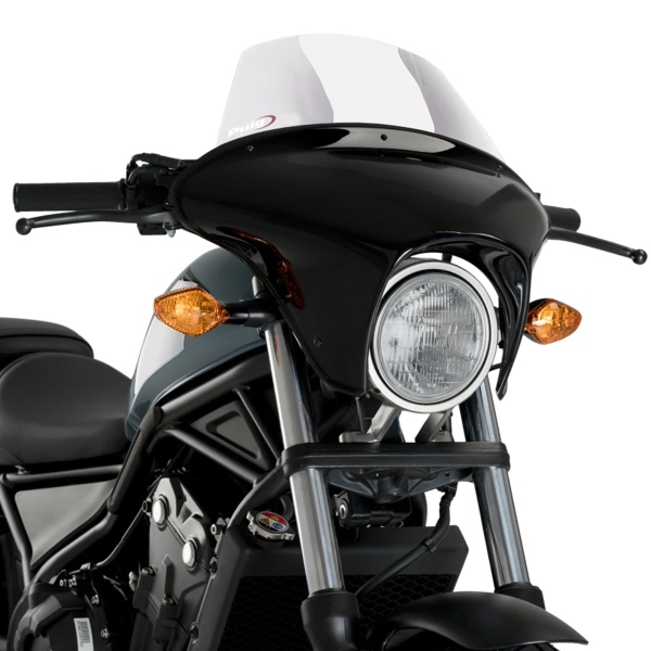 Cupolino Puig Batwing SML Touring Nero/Trasparente Honda CMX500 Rebel 2017-2019