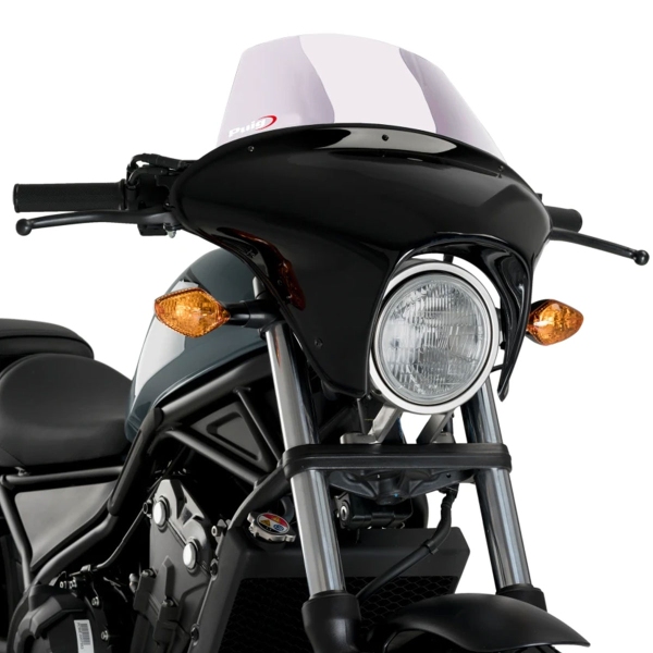 Cupolino Puig Batwing SML Touring Nero Opaco/Trasparente Honda CMX500 Rebel 2017-2019