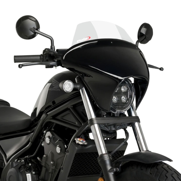 Cupolino Puig Batwing SML Touring Nero Opaco/Trasparente Honda CMX500 Rebel 2020-2025