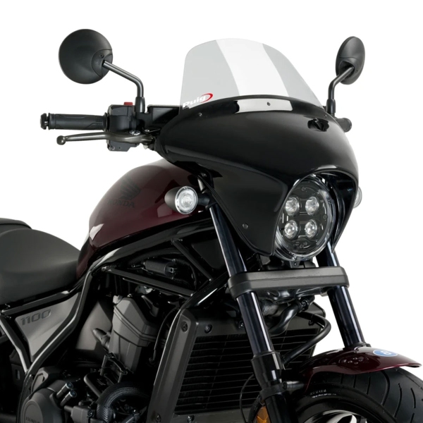 Cupolino Puig Batwing SML Touring nero lucido/fume chiaro Honda CMX1100 Rebel 2021-2025