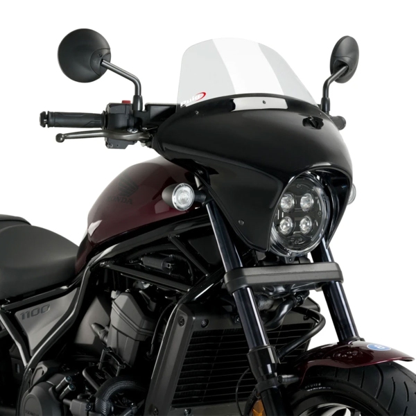 Cupolino Puig Batwing SML Touring nero lucido/Trasparente Honda CMX1100 Rebel 2021-2025