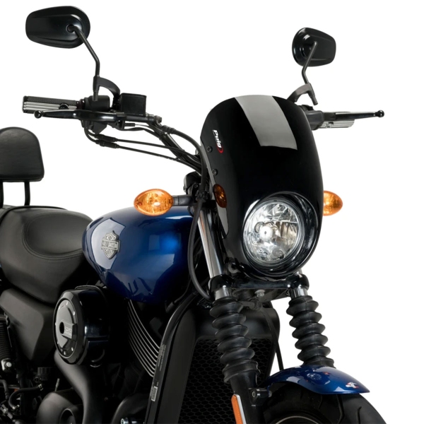 Puig Black Anarchy screen Harley Davidson Street 750 (XG750) 2017-2020