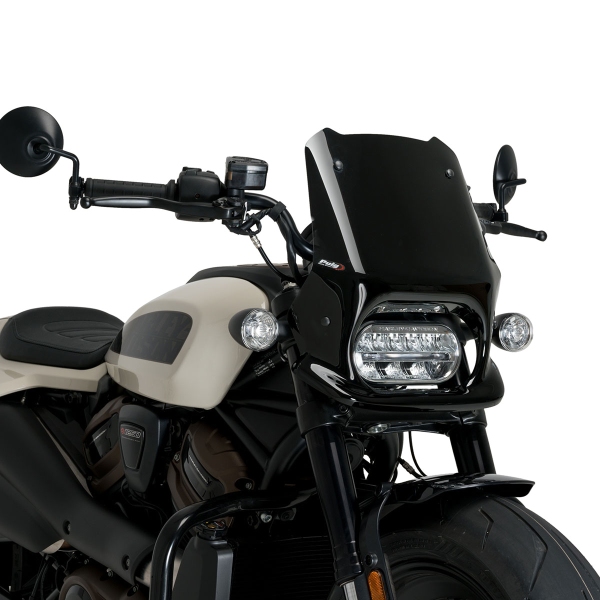 Puig Black Sport screen Harley Davidson Sportster S (RH1250S) 2021-2025