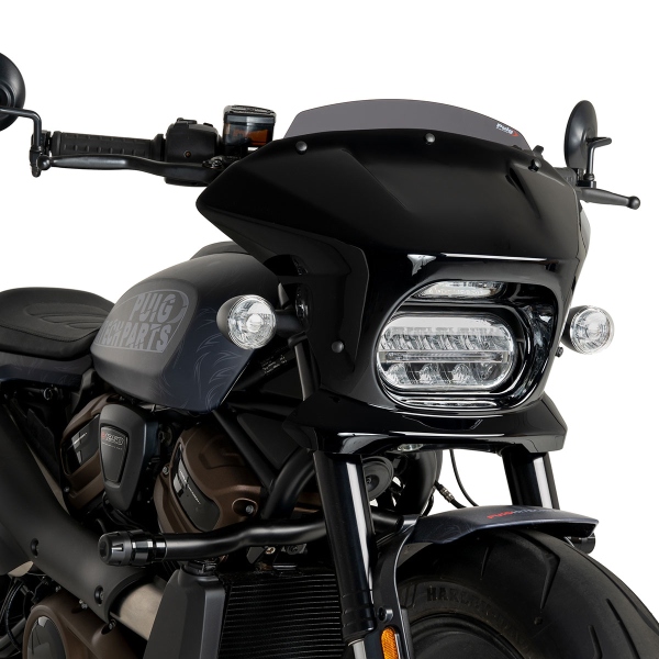 Cupolino Puig Fury Sport nero lucido/fume scuro Harley Davidson Sportster S (RH1250S) 2021-2025