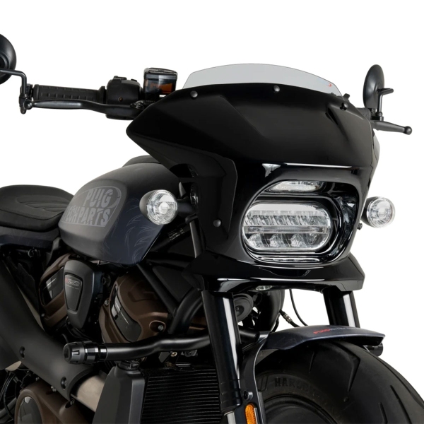 Cupolino Puig Fury Sport nero lucido/fume chiaro Harley Davidson Sportster S (RH1250S) 2021-2025