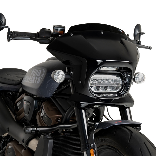 Cupolino Puig Fury Sport nero lucido/Nero Harley Davidson Sportster S (RH1250S) 2021-2025