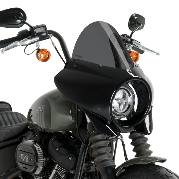 Cupolino Puig Mirage Touring nero lucido/fume scuro Harley Davidson Softail StreetBob FXBB 2021-2025