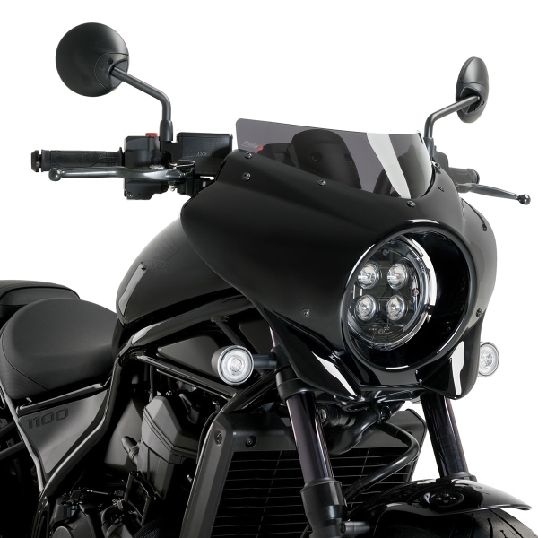 Cupolino Puig Mirage Sport nero lucido/fume scuro Honda CMX1100 Rebel 2021-2025