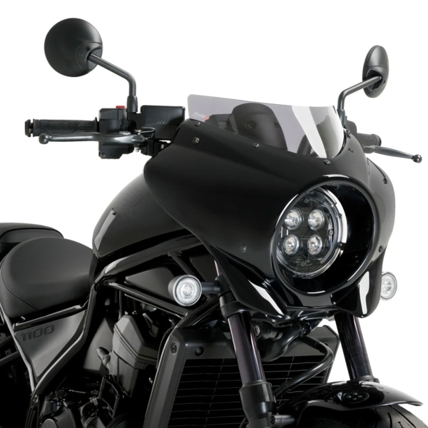 Cupolino Puig Mirage Sport nero lucido/fume chiaro Honda CMX1100 Rebel 2021-2025