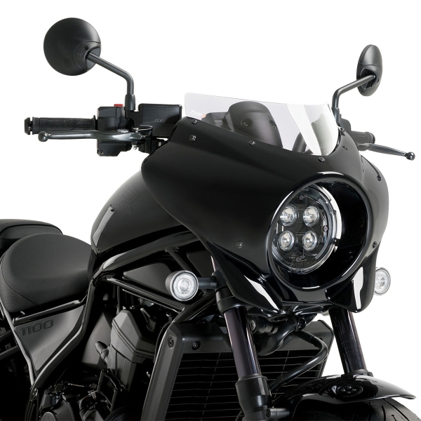 Cupolino Puig Mirage Sport nero lucido/Trasparente Honda CMX1100 Rebel 2021-2025