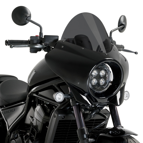 Cupolino Puig Mirage Touring nero lucido/fume scuro Honda CMX1100 Rebel 2021-2025