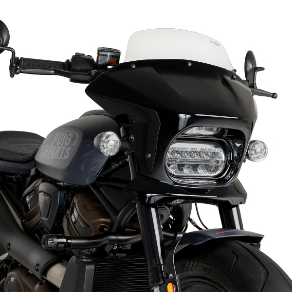 Cupolino Puig Fury Touring nero lucido/Trasparente Harley Davidson Sportster S (RH1250S) 2021-2025