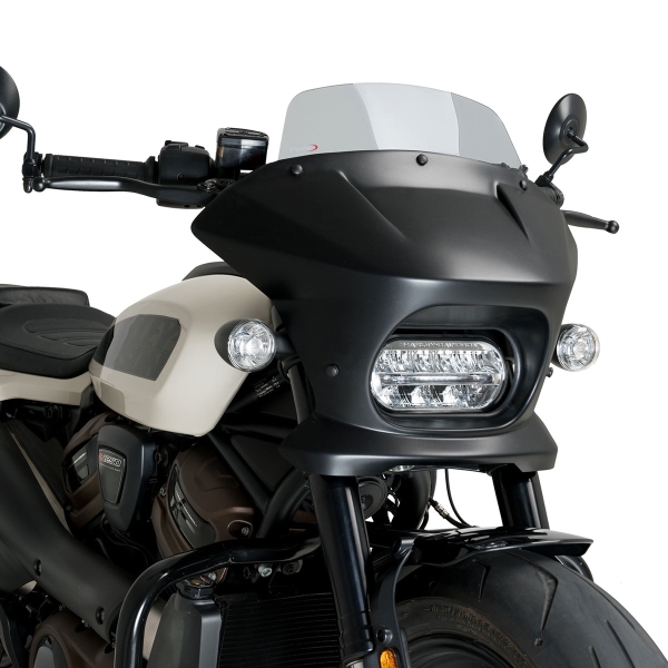 Cupolino Puig Fury Touring Nero Opaco/fume chiaro Harley Davidson Sportster S (RH1250S) 2021-2025