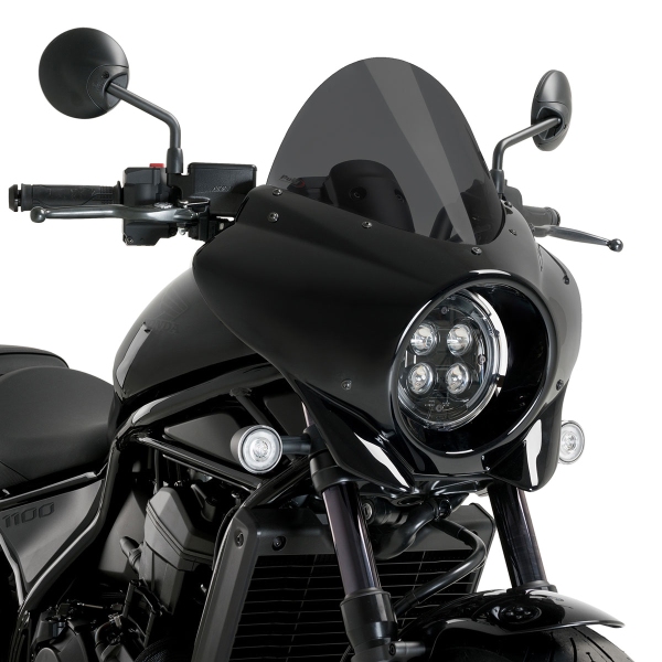 Cupolino Puig Mirage Touring Nero Opaco/fume scuro Honda CMX1100 Rebel 2021-2025