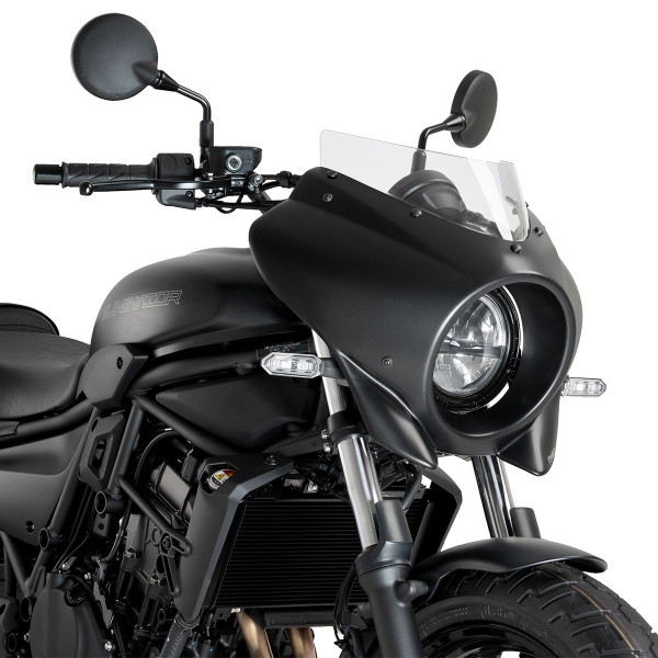 Cupolino Puig Mirage Sport nero lucido/Trasparente Kawasaki Eliminator 500 2024-2025