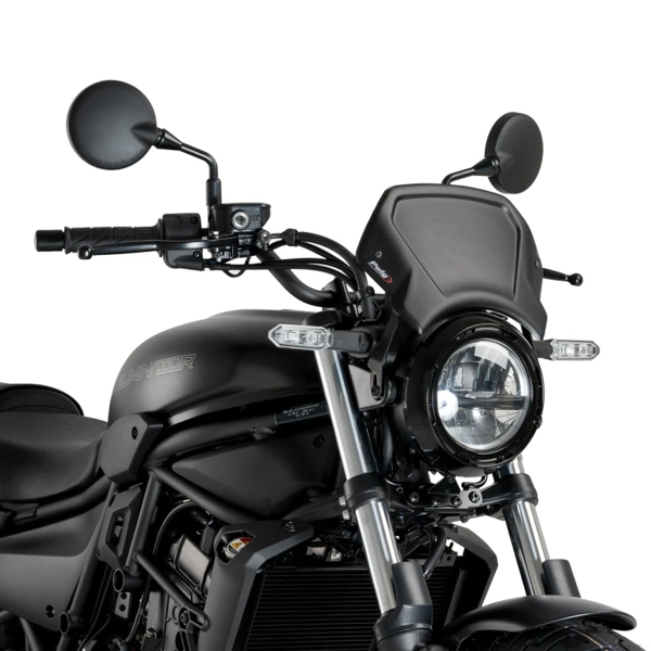 Puig Black Aluminium Fly screen Royal Enfield Interceptor 650 2018-2025