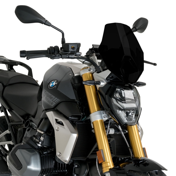 Puig Black Sport screen BMW R1250R 2019-2024 (With BMW screen support)