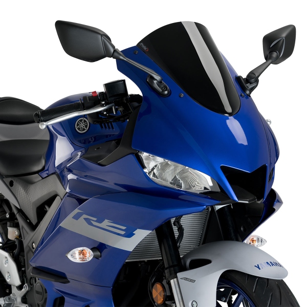 Puig Black R-Racer screen Yamaha R3 2019-2025