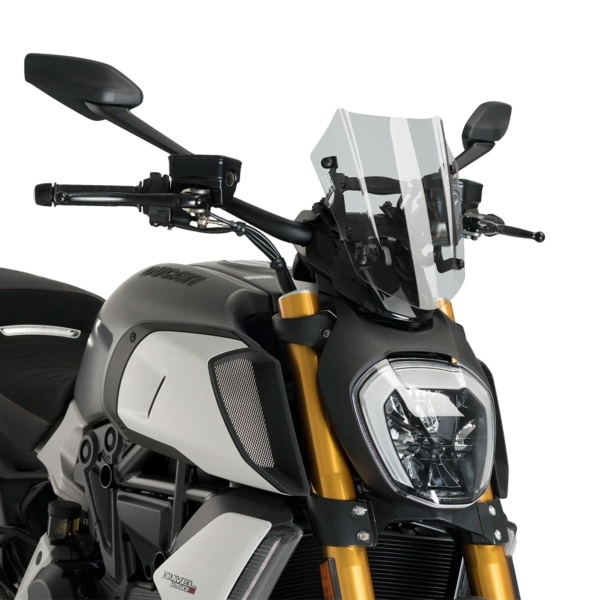Puig Clear Adjustable Sport screen Ducati Diavel 1260 2019-2025