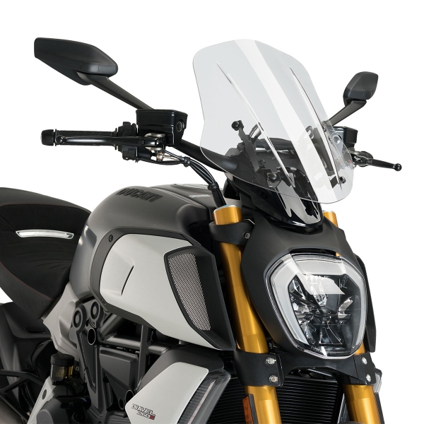 Puig Clear Adjustable Touring screen Ducati Diavel 1260 2019-2025