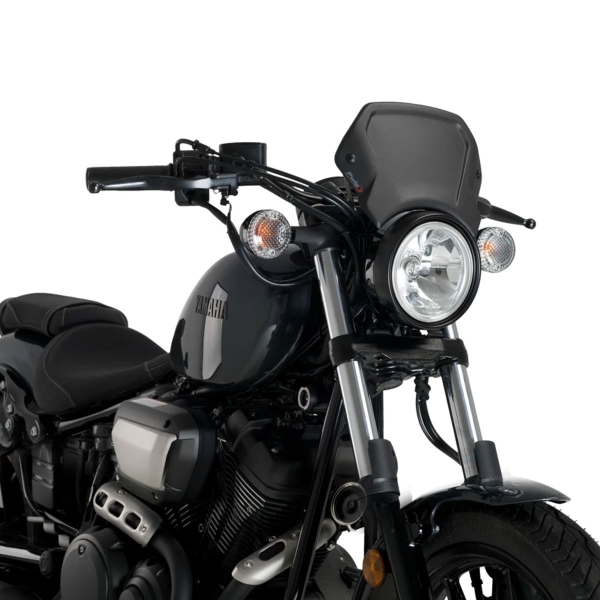 Puig Aluminium Matte Black Fly screen Yamaha XV950 Racer 2014-2025