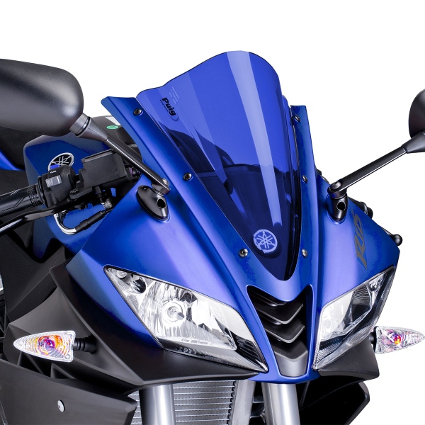Puig Blue Racing screen Yamaha 125 R 2008-2018