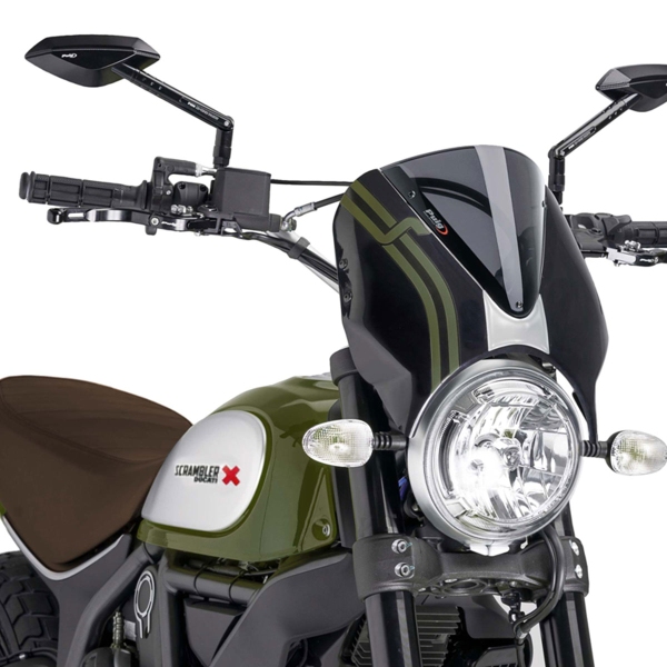 Puig Black/Dark Smoke Retrovision Nose screen Ducati Scrambler Classic 2015-2024