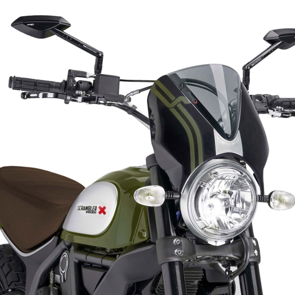 Puig Black/Light Smoke Retrovision Nose screen Ducati Scrambler Classic 2015-2024