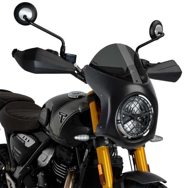 Puig Carbon Look/Dark Smoke Retrovision screen Triumph Street Twin 900 2016-2024