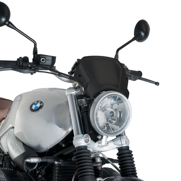 Puig Aluminium Matte Black Fly screen BMW RnineT 2014-2024