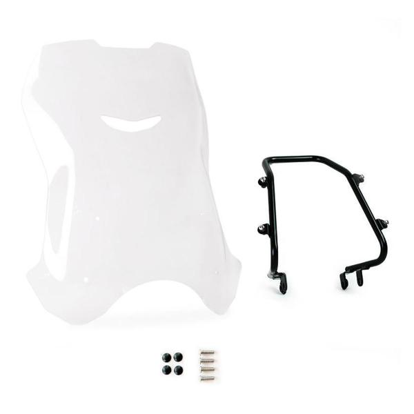 Unit Garage transparent high screen with GPS support Triumph Bonneville T100 2017-2024