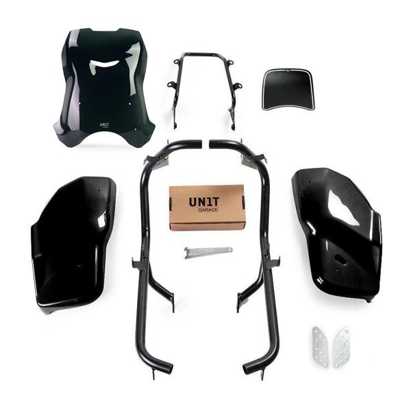 Unit Garage smoke/glossy black side panel/high screen Dual Triumph Scrambler 1200 XC/XE 2019-2020