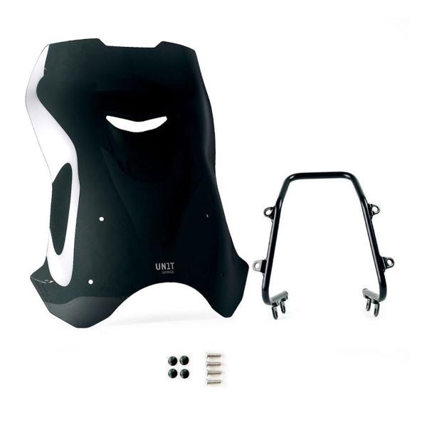 Unit Garage dark smoke high screen with GPS support Triumph Street Twin 900 2016-2022