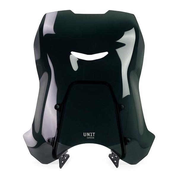 Unit Garage dark smoke high screen with GPS support Triumph Scrambler 400 X 2024-2025